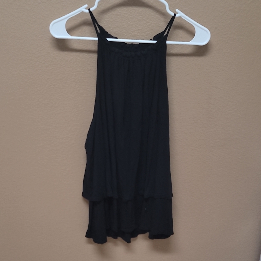 LOFT Elegant Black Double-Layer Tank Top 🖤